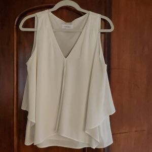 Calvin Klein  XL winter white sleeveless blouse